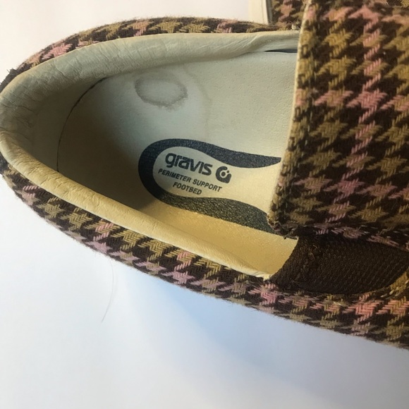 Gravis Womens Lowdown So Chocolate houndstooth slip-on shoes size 8.5 - Picture 7 of 8